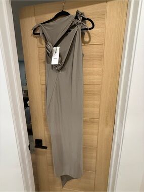 Coperni Tie Detail Dress in Taupe